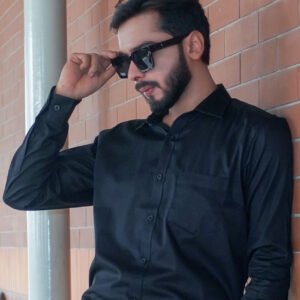 Men's Black Full Sleeve Formal Shirt