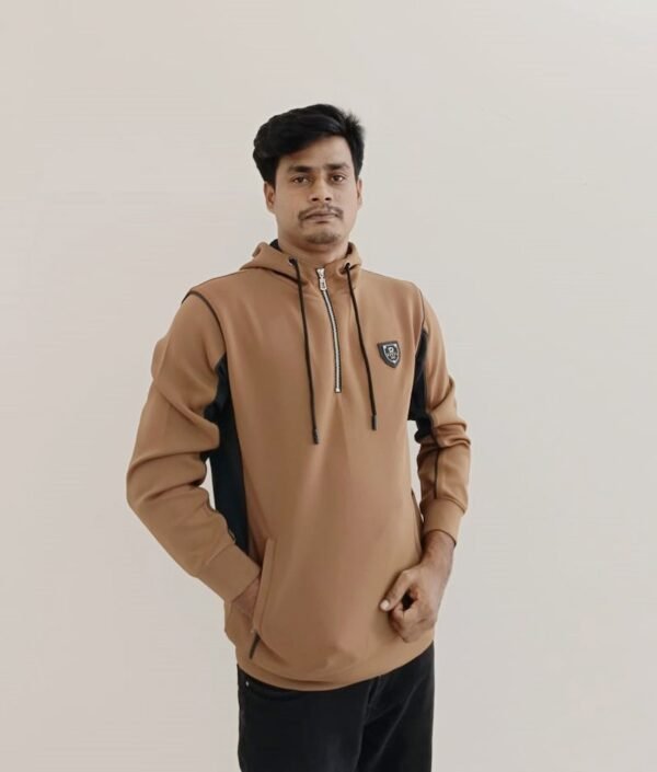 Brown Color Men's Premium Hoodie