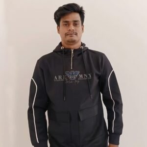 Aremny Black and White Hoodie